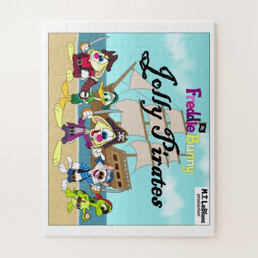 Freddie Bunny Jolly Pirates puzzel (Verticaal)