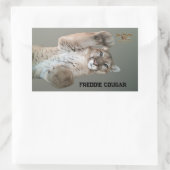 Freddie Cougar Rechthoekige Sticker (Tas)
