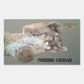 Freddie Cougar Rechthoekige Sticker (Voorkant)