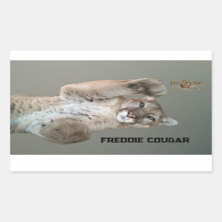 Freddie Cougar Rechthoekige Sticker