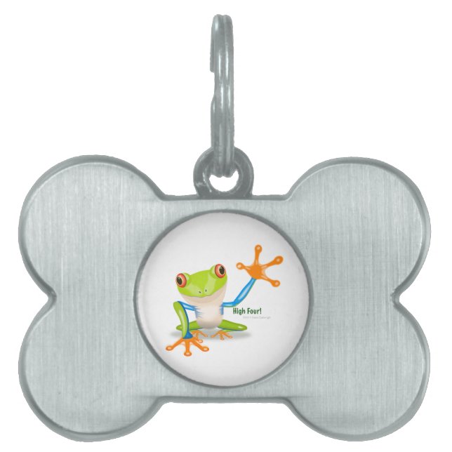 Freddie Frog "High Vier" Huisdieren Naamplaatje (voorkant)