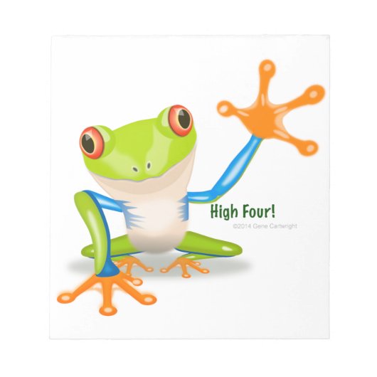 Freddie Frog "High Vier" Notitieblok (Voorkant)