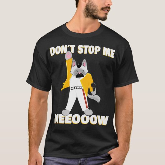 Freddie Mercury als een kat klassieker. T-shirt (Voorkant)