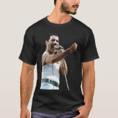 Freddie Mercury Of Rock Group Queen At Live Aid 19 T-shirt (Voorkant)