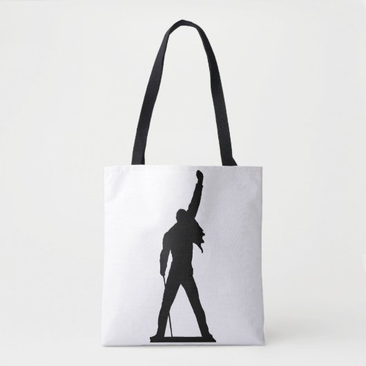 Freddie Mercury Pose Silhouet Tote Bag (Voorkant)