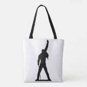 Freddie Mercury Pose Silhouet Tote Bag (Achterkant)