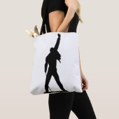 Freddie Mercury Pose Silhouet Tote Bag (Dichtbij)