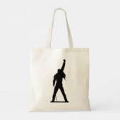 Freddie Mercury Silhouette Schoudertas Tote Bag (Achterkant)
