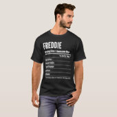 Freddie Nutritional Facts Serving Size Calories T-shirt (Voorkant volledig)