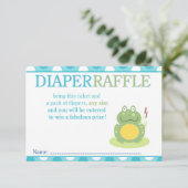 Freddy de Kikker Baby shower Diaper Raffle Card Kaart (Staand voorkant)