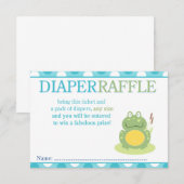 Freddy de Kikker Baby shower Diaper Raffle Card Kaart (Voorkant / Achterkant)