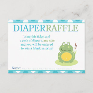Freddy de Kikker Baby shower Diaper Raffle Card Kaart