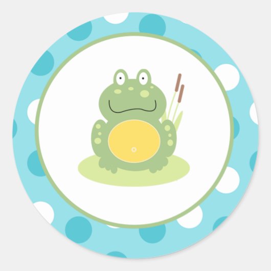 Freddy de Kikker Envelope Seals / Toppers 20 Ronde Sticker (Voorkant)