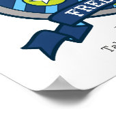 Freddy letter F jongensnaam betekenis wapenkaart Poster (Hoek)