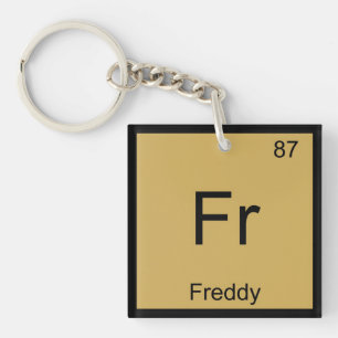 Freddy Naam Chemie Element Periodiek Systeem Sleutelhanger
