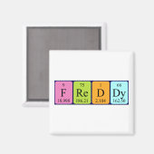 Freddy periodiek table naam magnet (Voorkant / Achterkant)
