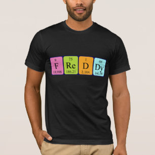 Freddy periodiek table name shirt