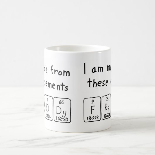 Freddy periodieke tabel naam mok (Center)