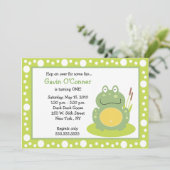 Freddy the Frog Froggy Birthday 5x7 Uitnodigingen (Staand voorkant)