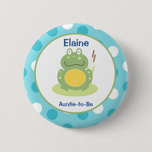 Freddy the Frog Gepersonaliseerd naam tag Button (Voorkant)