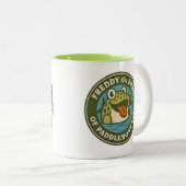 Freddy the Frog LVL Mug Tweekleurige Koffiemok (Voorkant rechts)