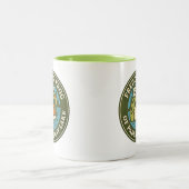 Freddy the Frog LVL Mug Tweekleurige Koffiemok (Center)