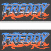 Freddy Vorname Name Graffiti Aufkleber Sticker (Voorkant)