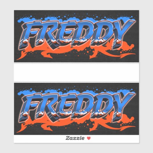 Freddy Vorname Name Graffiti Aufkleber Sticker (Vel)