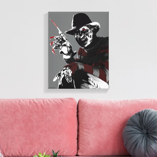 Freddy vs. Jason | Freddy Seeing Red Canvas Afdruk (Insitu (Woonkamer))