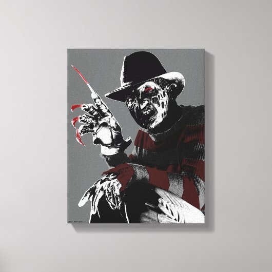 Freddy vs. Jason | Freddy Seeing Red Canvas Afdruk (Voorkant)