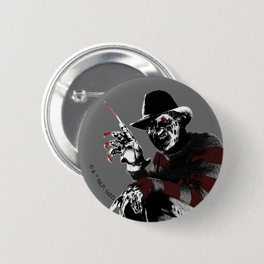 Freddy vs. Jason | Freddy Seeing Red Ronde Button 5,7 Cm (Voorkant /achterkant)