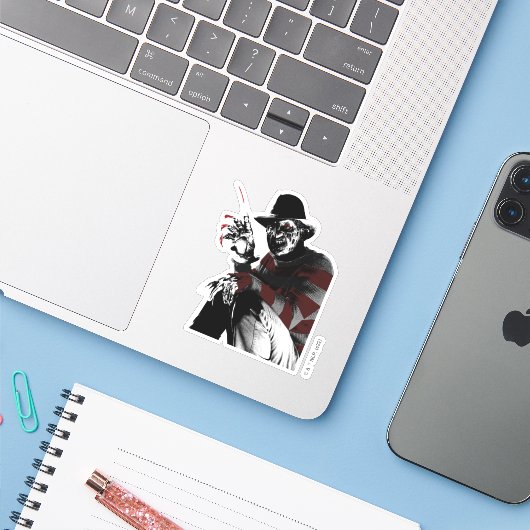 Freddy vs. Jason | Freddy Seeing Red Sticker (Laptop met iPhone)