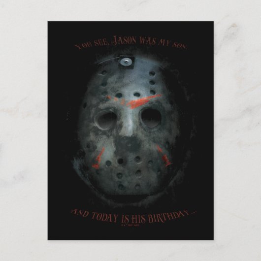 Freddy vs. Jason | Jason Mask Quote Briefkaart (Voorkant)