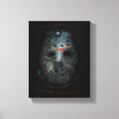 Freddy vs. Jason | Jason Mask Quote Canvas Afdruk (Voorkant)