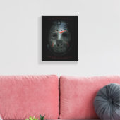 Freddy vs. Jason | Jason Mask Quote Canvas Afdruk (Insitu (Woonkamer))