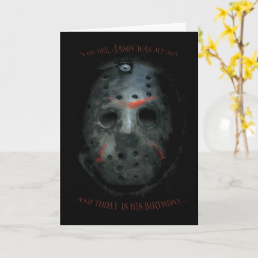 Freddy vs. Jason | Jason Mask Quote Kaart (Gele Bloem)