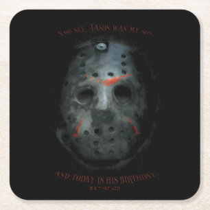 Freddy vs. Jason   Jason Mask Quote Kartonnen Onderzetters