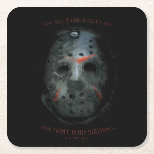 Freddy vs. Jason | Jason Mask Quote Kartonnen Onderzetters (Voorkant)