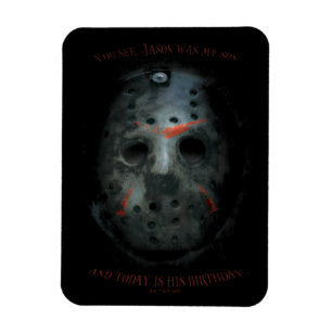 Freddy vs. Jason   Jason Mask Quote Magneet