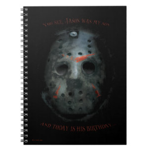 Freddy vs. Jason   Jason Mask Quote Notitieboek