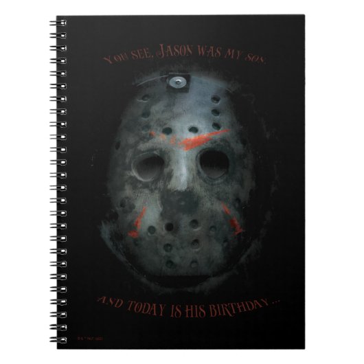 Freddy vs. Jason | Jason Mask Quote Notitieboek (Voorkant)