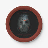 Freddy vs. Jason | Jason Mask Quote Papieren Bordje (Voorkant)
