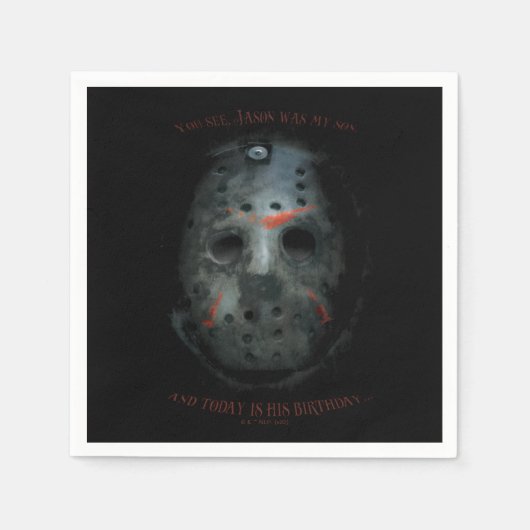 Freddy vs. Jason | Jason Mask Quote Servet (Voorkant)
