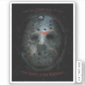 Freddy vs. Jason | Jason Mask Quote Sticker (Voorkant)