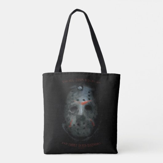 Freddy vs. Jason | Jason Mask Quote Tote Bag (Achterkant)