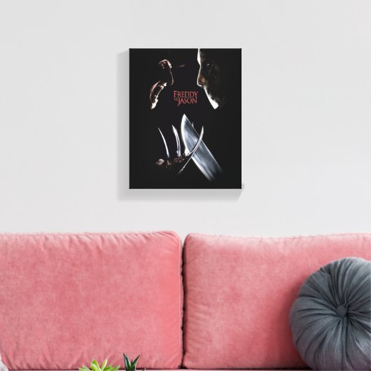 Freddy vs. Jason | Theatrisch Poster Canvas Afdruk (Insitu (Woonkamer))