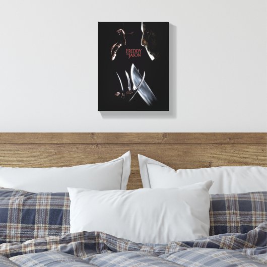 Freddy vs. Jason | Theatrisch Poster Canvas Afdruk (Insitu (Slaapkamer))