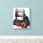 Freddy vs. Jason | Welkom in Springwood Canvas Afdruk (Insitu (Houten vloer))