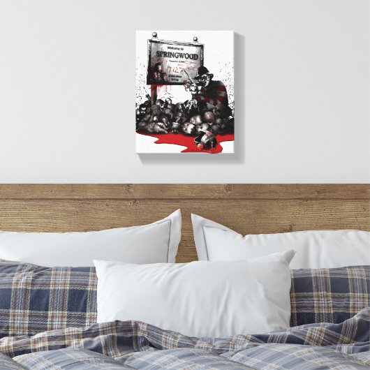 Freddy vs. Jason | Welkom in Springwood Canvas Afdruk (Insitu (Slaapkamer))