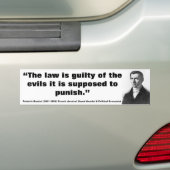 Frédéric Bastiat The Law is schuldig aan Evils Bumpersticker (Op auto)